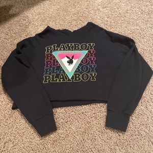 playboy cropped hoodie
